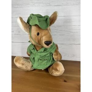 Vintage 1987 Dakin Outback Aussie Kangaroo Plush Teddy Down Under Duster + Hat